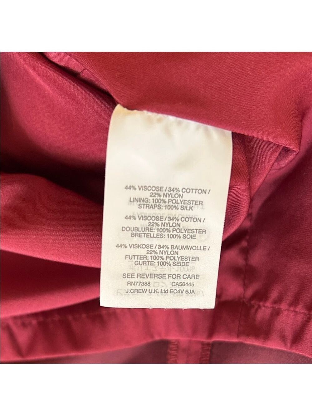 J. Crew Burgundy Lace Halter Midi Dress size 0 - Picture 12 of 12